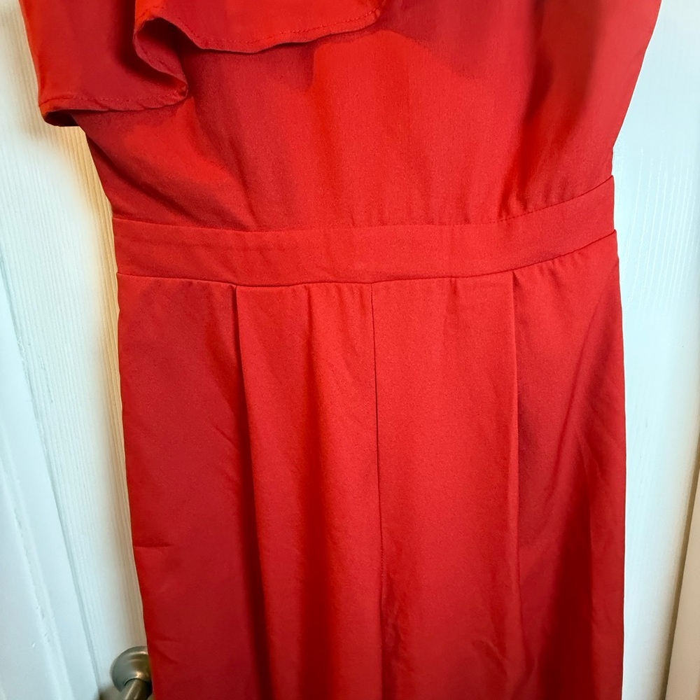 Chic Red Miami Jumpsuit #resort-wear #cruise #bachelorette party #FESTIVE - Picture 4 of 11